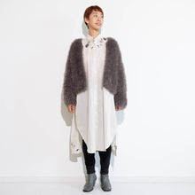 画像をギャラリービューアに読み込む, ソフトワッシャー・ロングブラウス/手描き更紗牡丹 /エクリュ