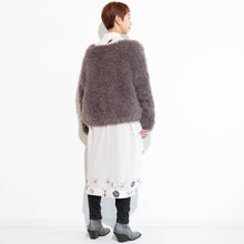 画像をギャラリービューアに読み込む, ソフトワッシャー・ロングブラウス/手描き更紗牡丹 /エクリュ