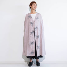 画像をギャラリービューアに読み込む, リネンロング単コート・手描き・乱菊