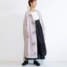 画像をギャラリービューアに読み込む, リネンロング単コート・手描き・乱菊
