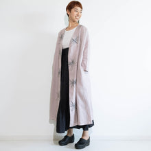 画像をギャラリービューアに読み込む, リネンロング単コート・手描き・乱菊