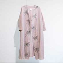 画像をギャラリービューアに読み込む, リネンロング単コート・手描き・乱菊