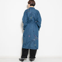 Charger l'image dans la galerie, ビンテージデニムコート【手描き・鳳凰と牡丹】