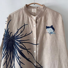 Charger l'image dans la galerie, スタンドカラーシャツドレス 乱菊と蝶