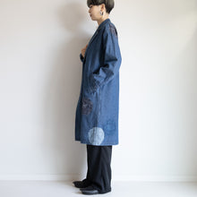Charger l'image dans la galerie, ビンテージデニムチェスターコート 手描き・唐獅子牡丹