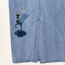 Charger l'image dans la galerie, ビンテージデニムチェスターコート 手描き・麒麟